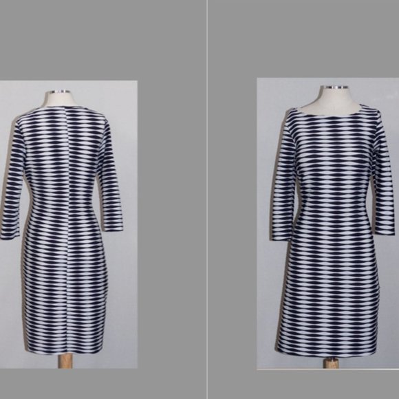 Blue & White Stripe Dress - Picture 1 of 16